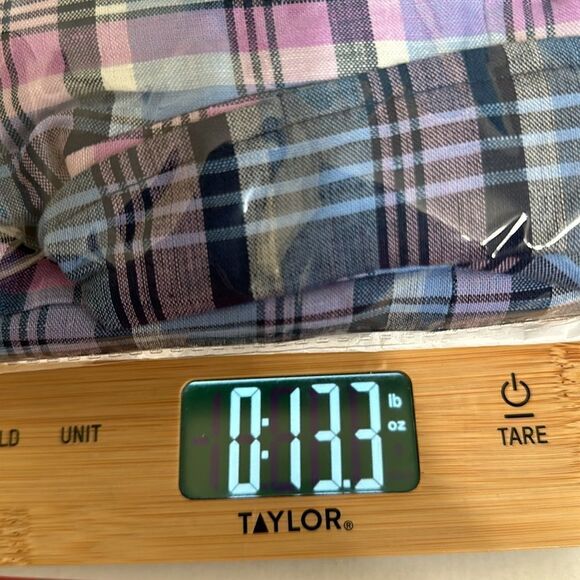 TALBOTS LINEN COTTON PURPLE BLUE PLAID LONG SLEEVE‎ SINGLE BUTTON BLAZER 6 - Picture 9 of 10